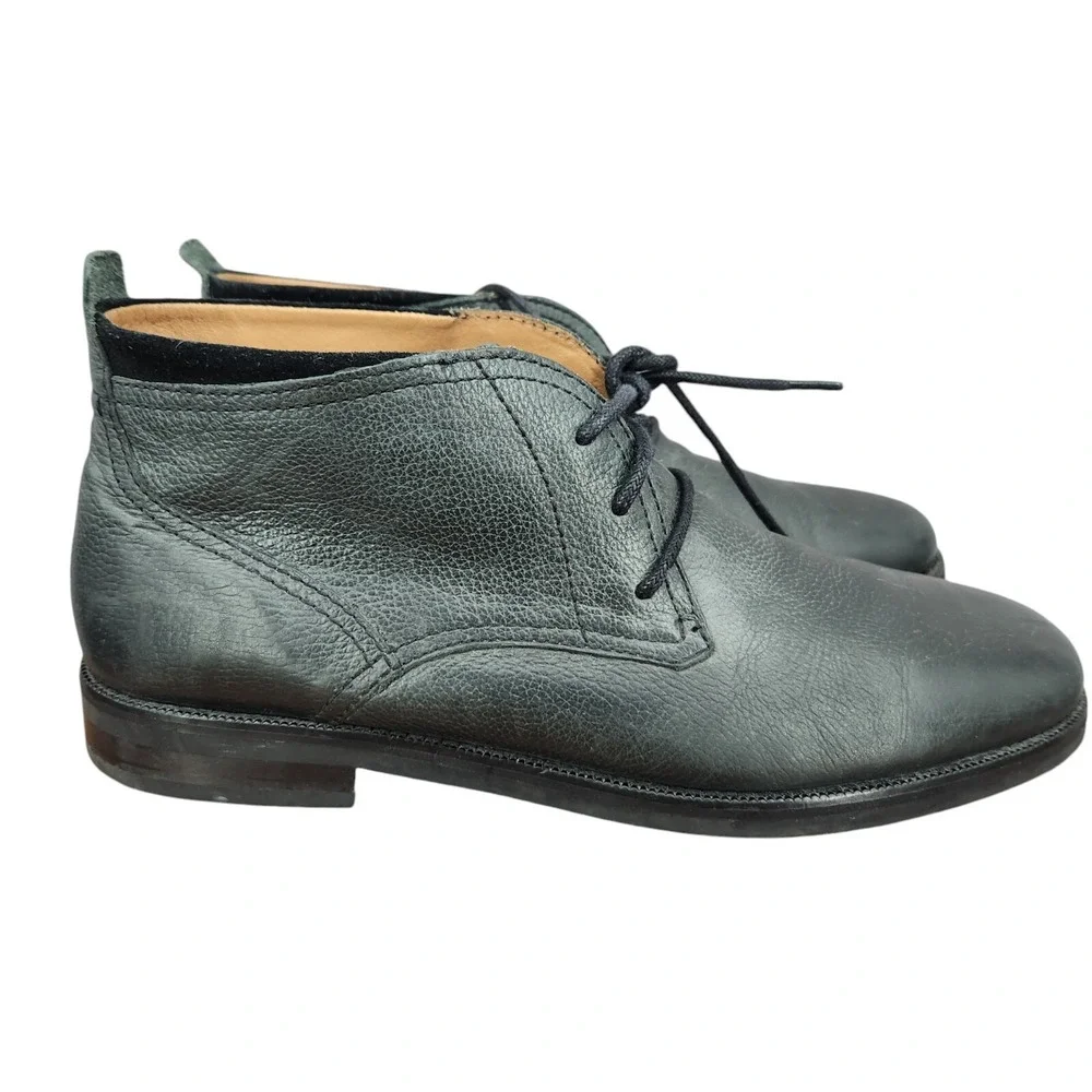 Cole Haan Chukka Boots Mens 11 M Ogden Stitch Black Leather Lace Up Ankle C24524